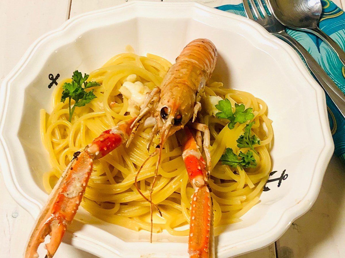 Scampi Bisque Sauce mit Spaghetti